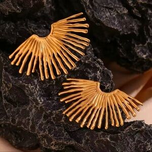 Sunbirth Elegant Gold Statement Earrings
